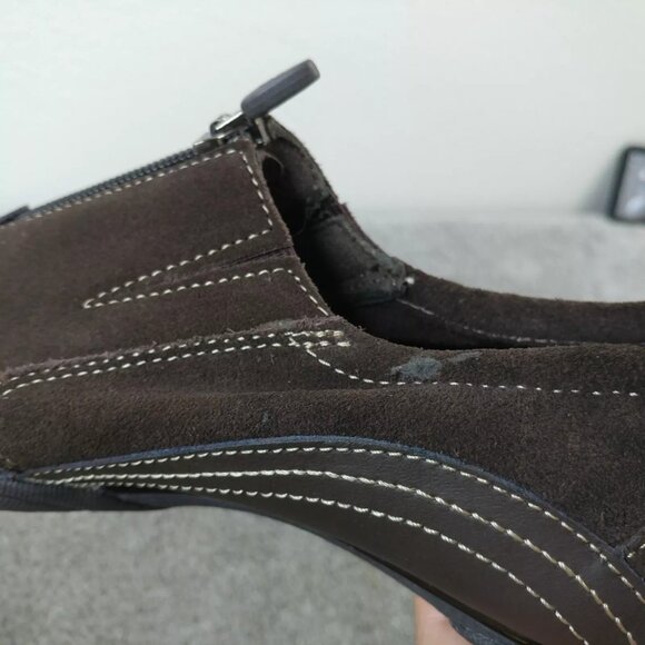 Naturalizer Sport Womens Size 8.5 Shoes Gravity Sneakers Zip Up Brown Suede - Picture 9 of 10